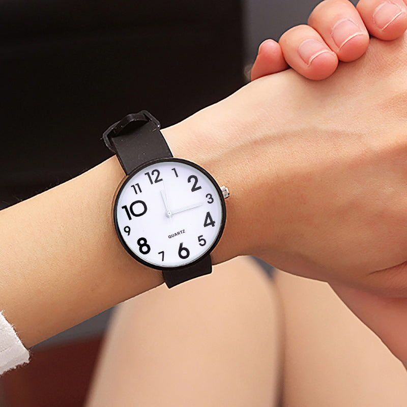 Mode Casual Personnalité Couple Rond Petit Disc Watch
