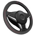 Couverture de volant 14.5in-15in Diamètre Universal Fibre en cuir de volant de voiture Prote