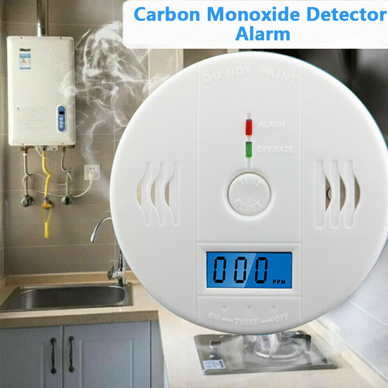 Détecteur d'avertissement de détecteur d'empoisonnement CO Monoxyde de carbone