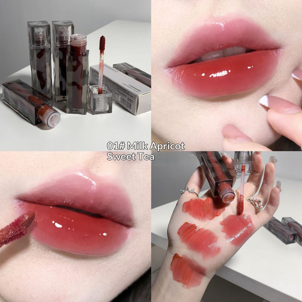 Glace à lèvres en verre de type miroir pour un fini radiant jeune