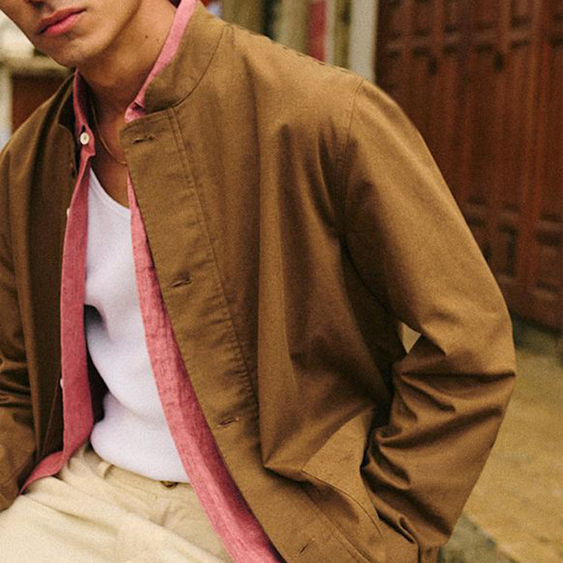 Springautumn Hommes Casual Suede Veste Velvet
