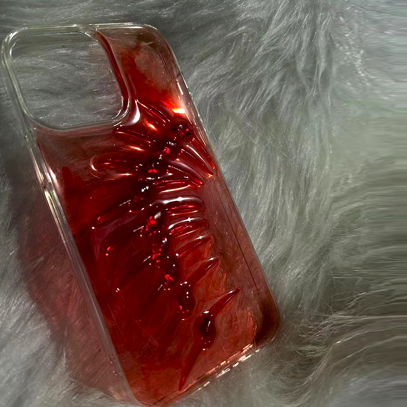 Créative et polyvalent Red Dye Drop Dossier téléphonique adhésif