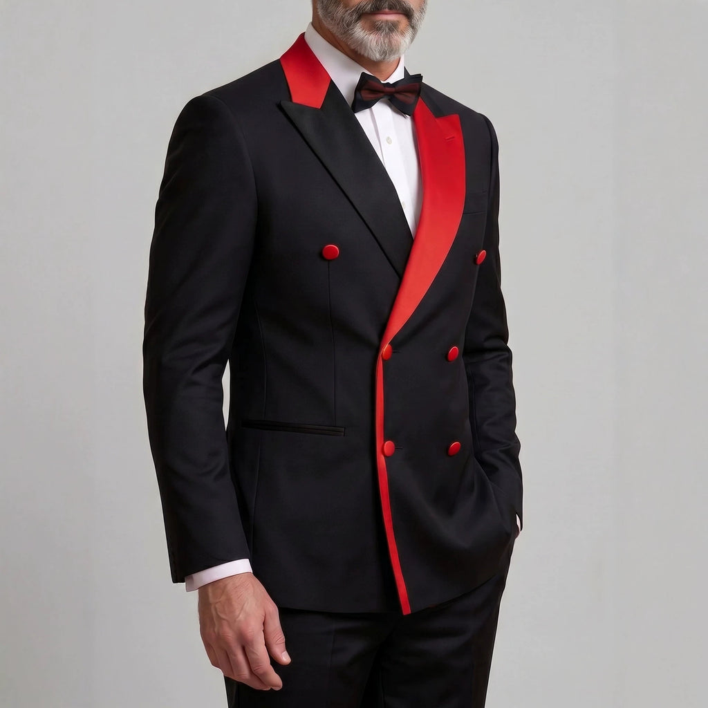 Costume d'affaires double brassard pour hommes