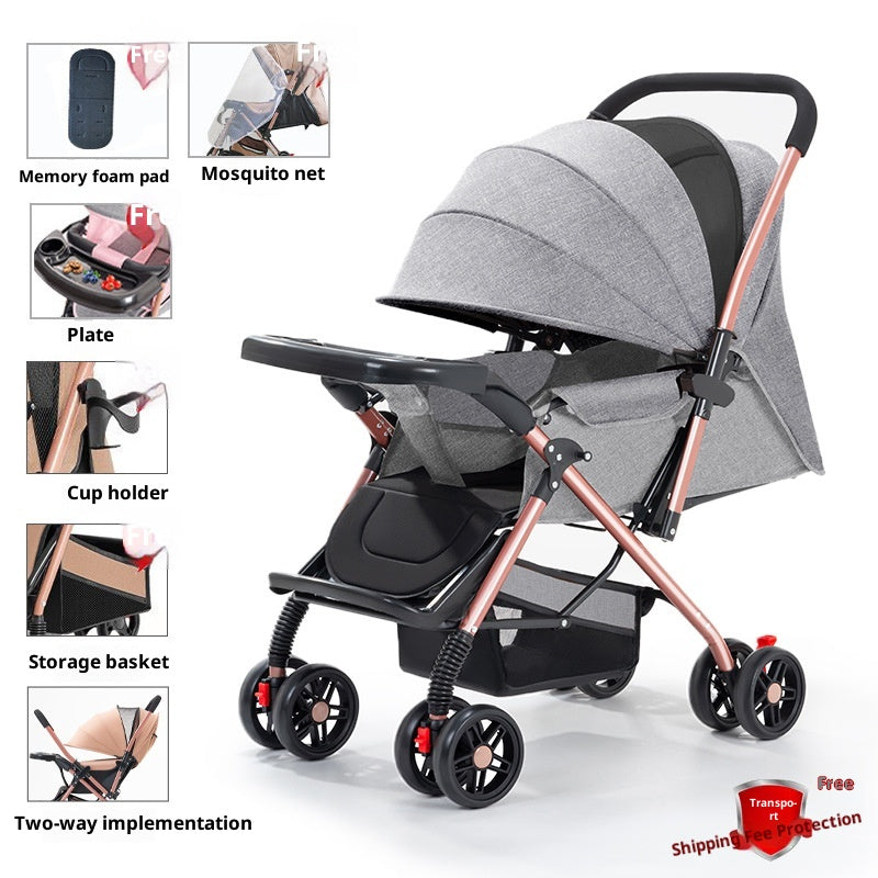 Poussette pour bébés bidirectionnelle