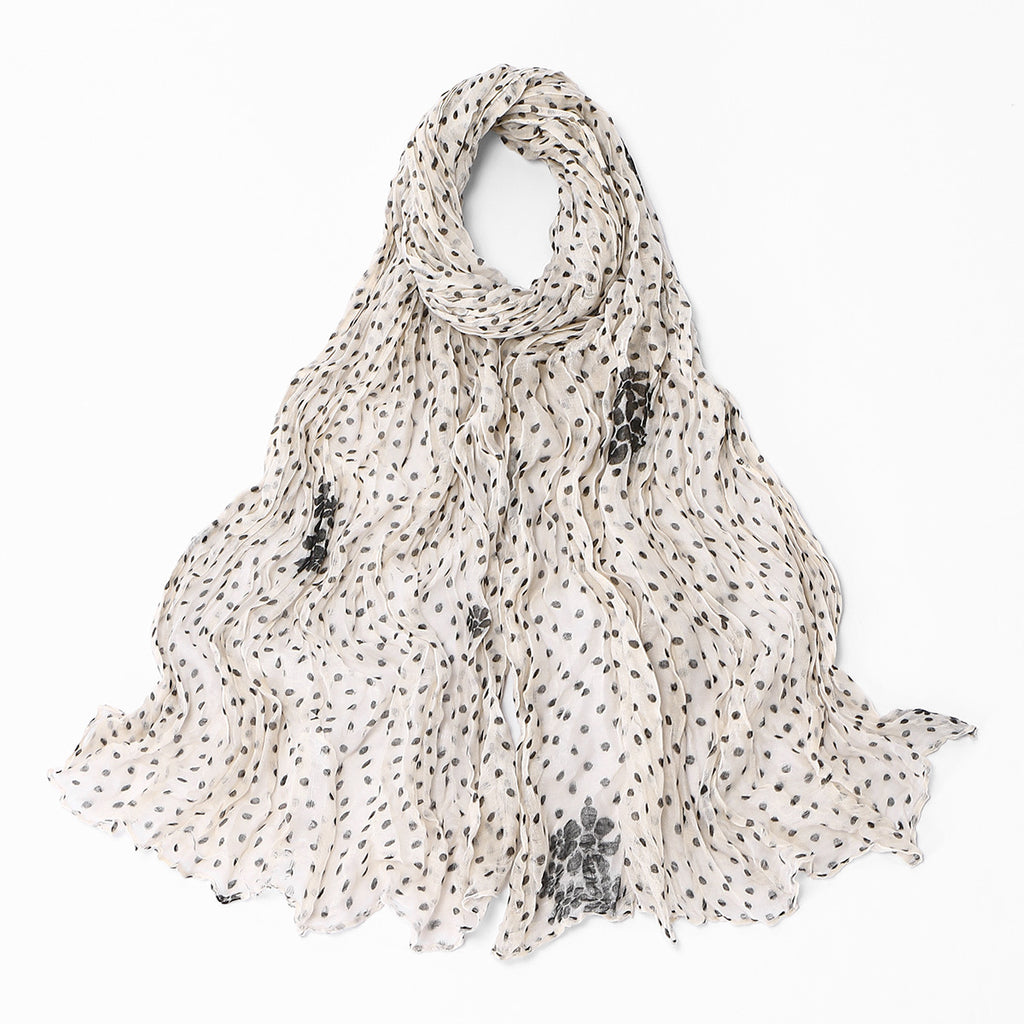 Twisted-pattern coton-lin longue écharpe femmes Vêtements de dessus Châl