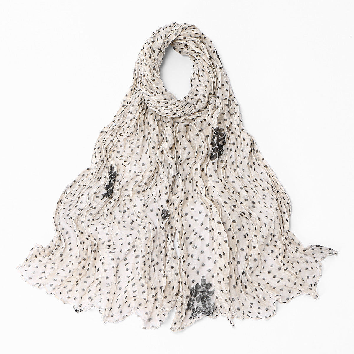 Twisted-pattern coton-lin longue écharpe femmes Vêtements de dessus Châl
