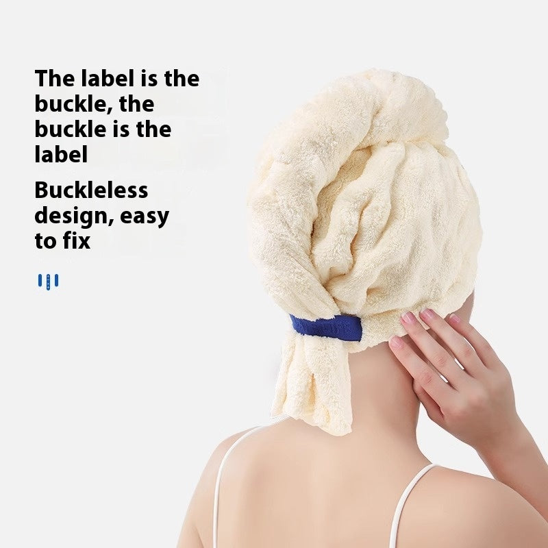 Bubble Velvet Large Queue sèche-cheveux Serviette de douche à séchage rapide