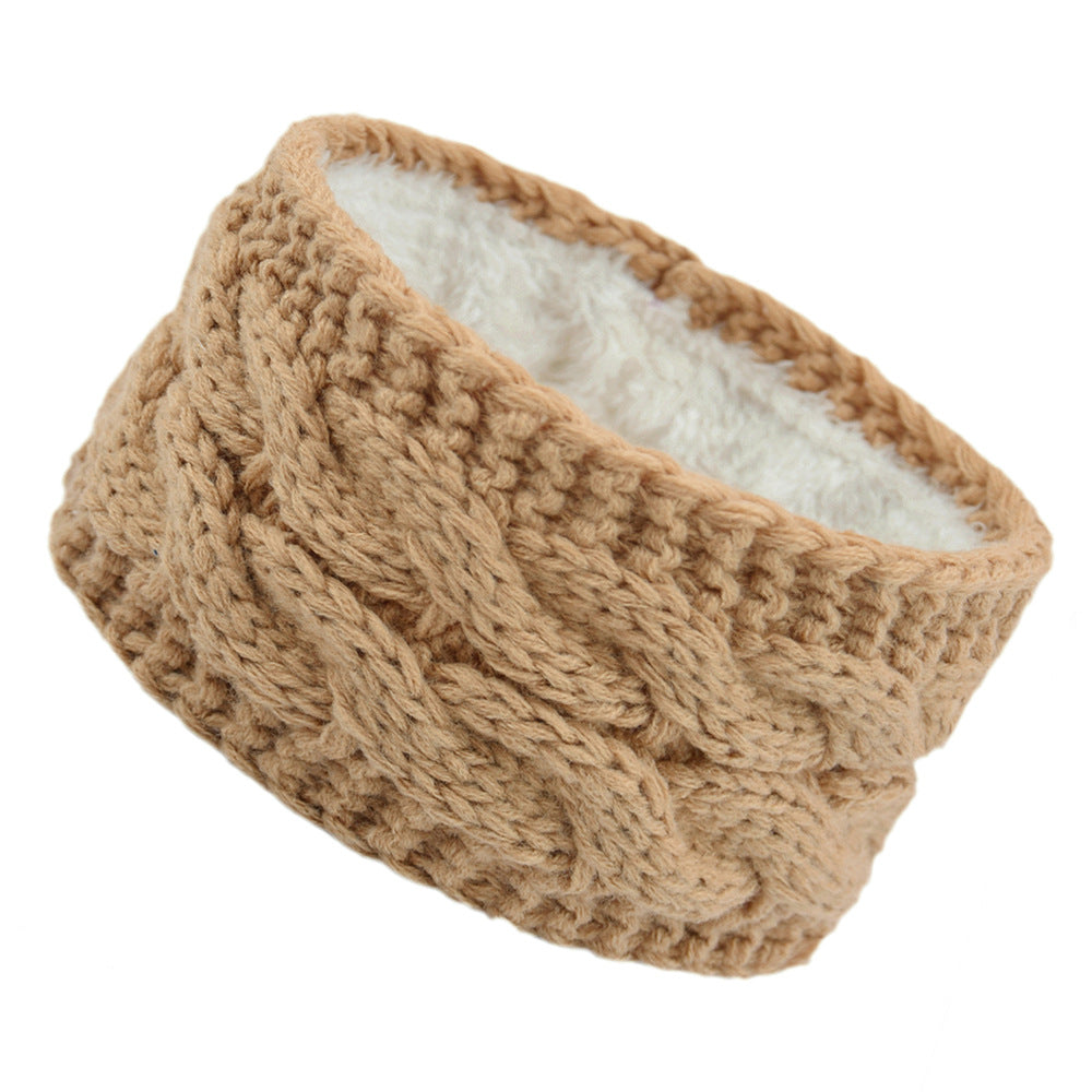 Bande de cheveux tricotées européenne et américaine plus Velvet Laine Couleur Dot Fil Bandeau Variegate