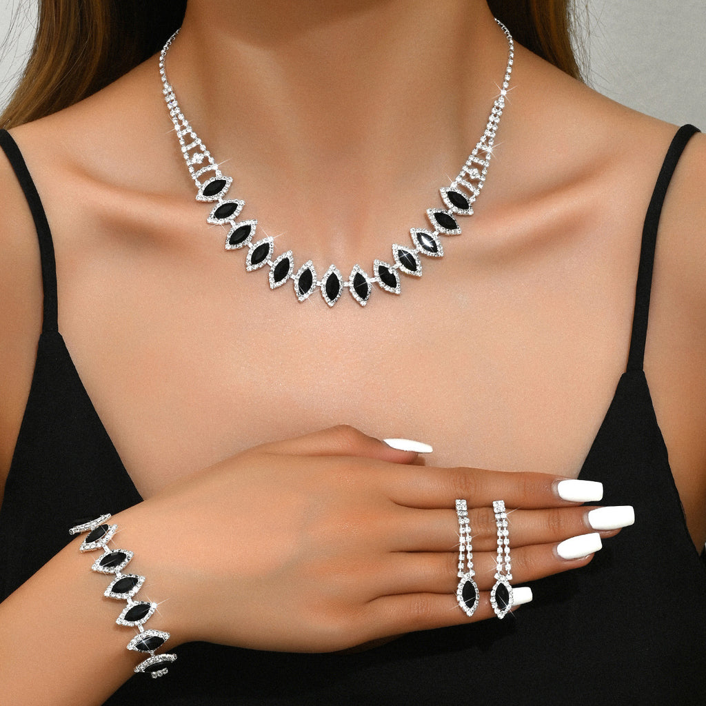 Ensemble de bijoux de mariée en cristal haut de gamme pour femmes