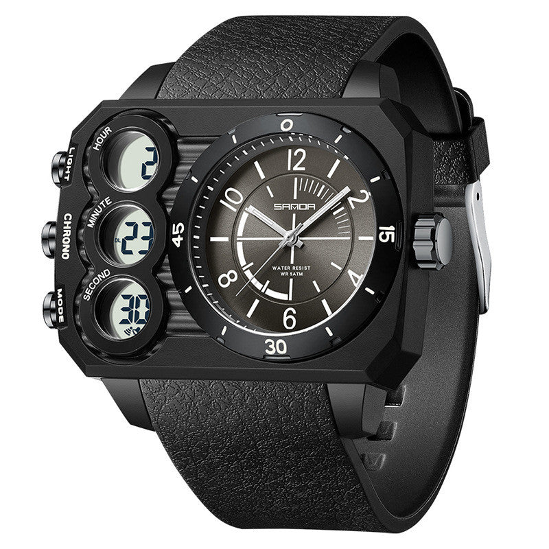 Montre Outdoor Sports Waterproof pour hommes avec un grand cadran et double affichage