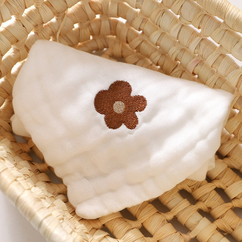 Baby mince classe de coton A Six couches Gauze Petite serviette de salive carrée