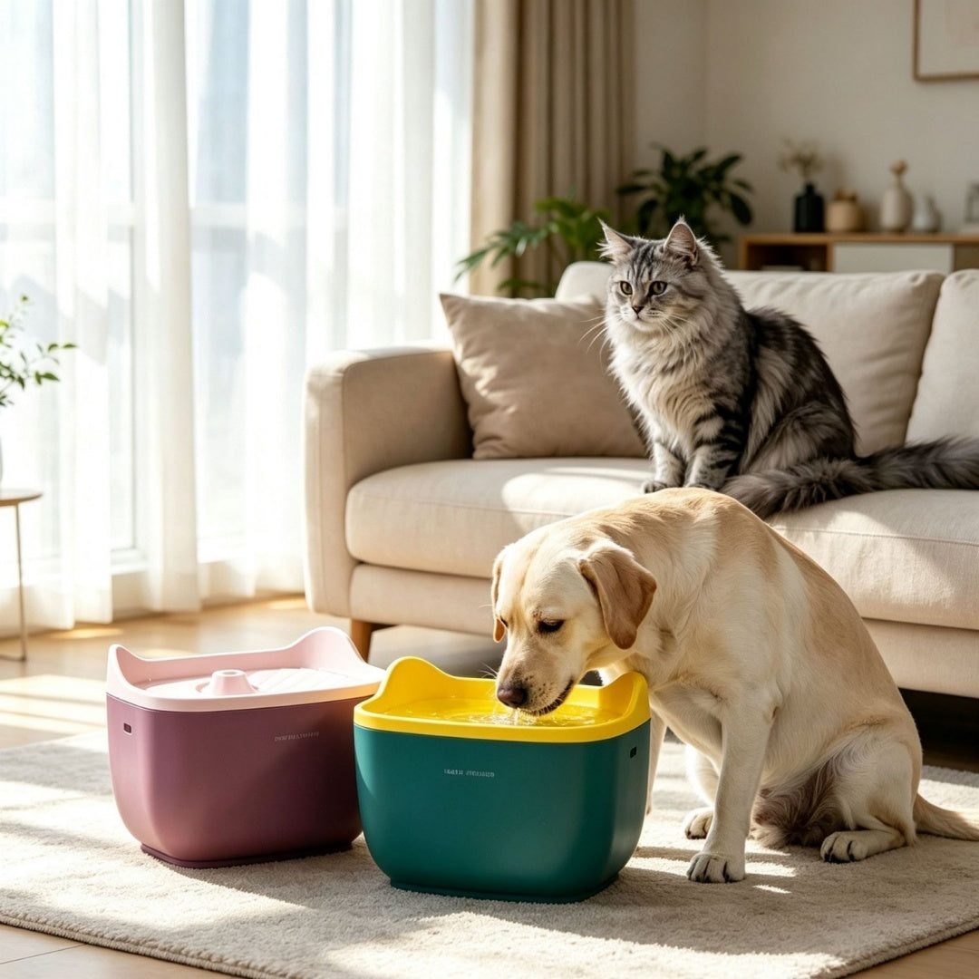 Fontaine d'eau pour animaux de compagnie intelligente et silencieuse