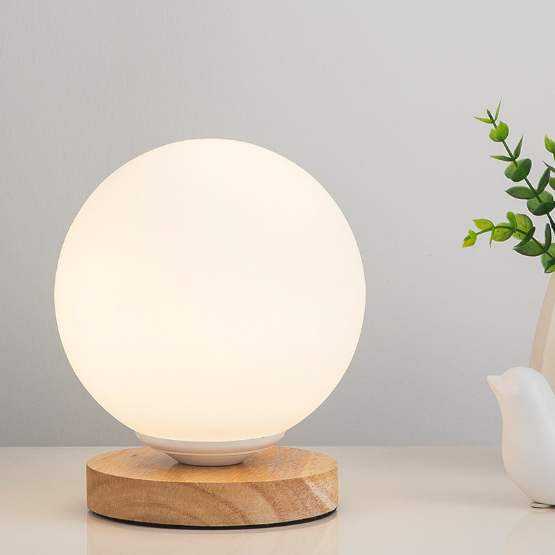 Simple Modern Living Room Study Decorative Solid Wood Table Lamp