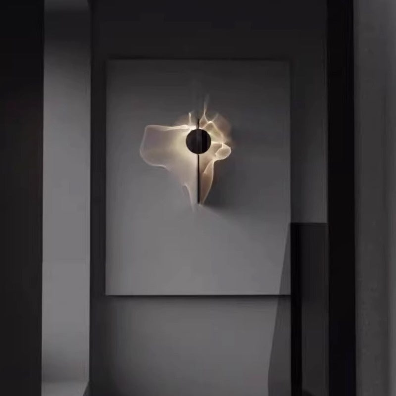 Lampe murale de salon rotative en acier inoxydable ondulé