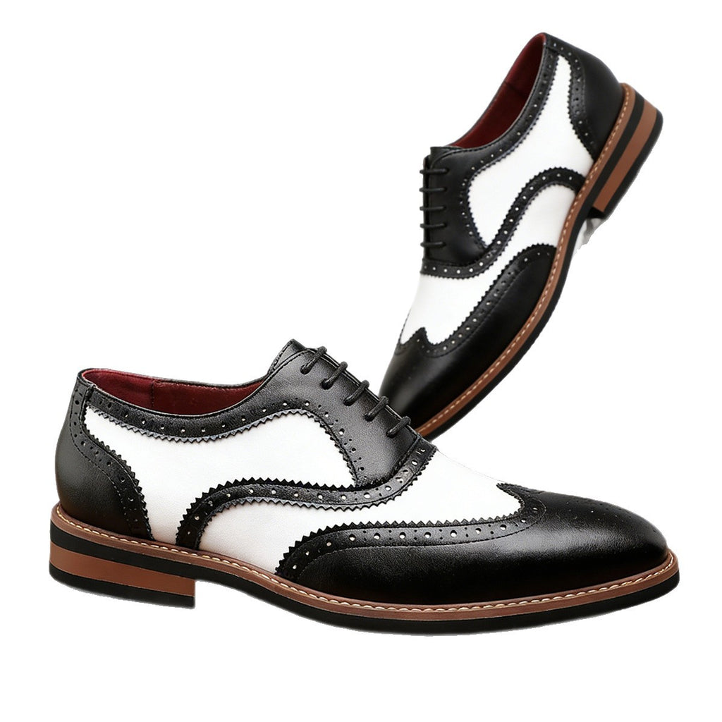 Chaussures polyvalentes pour hommes en dentelle pointue