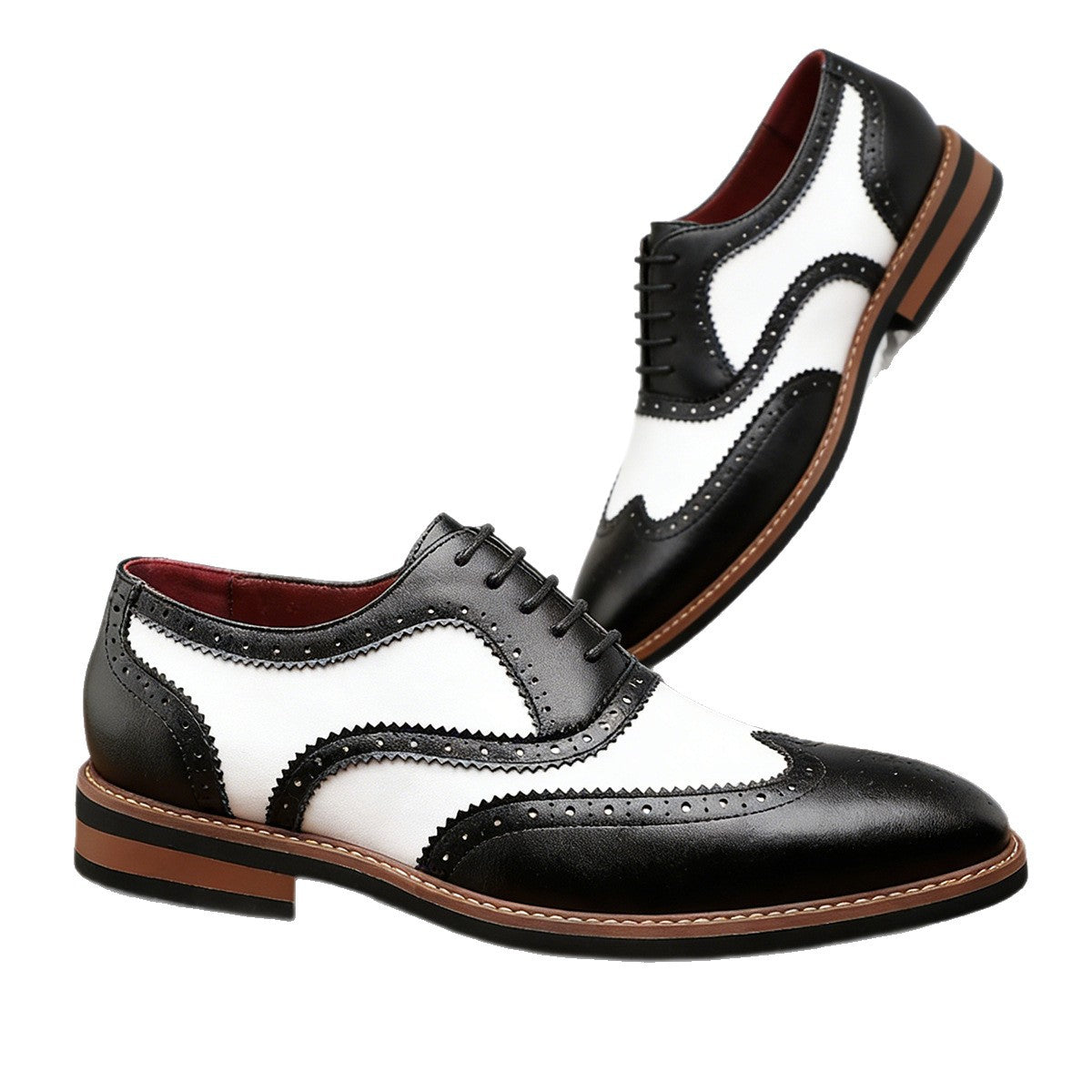 Chaussures polyvalentes pour hommes en dentelle pointue