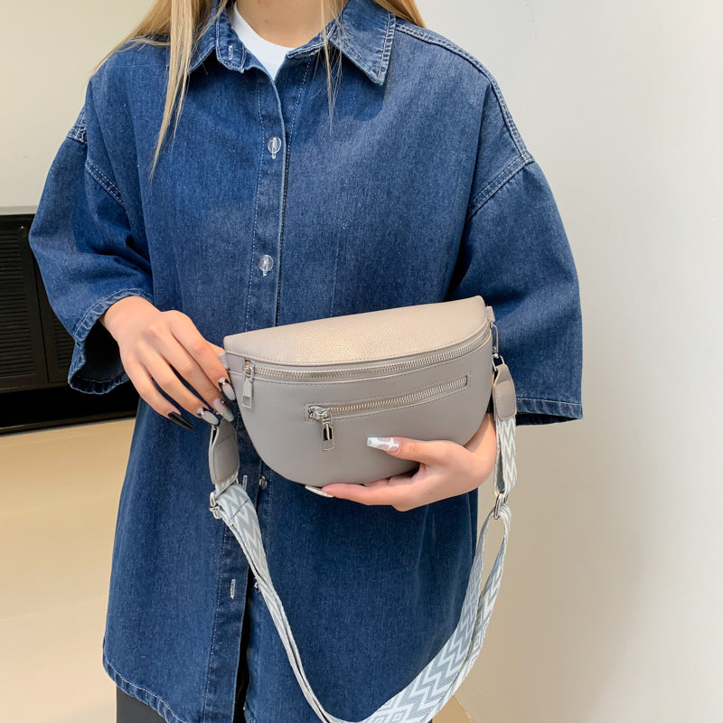 Sac croisé en cuir souple