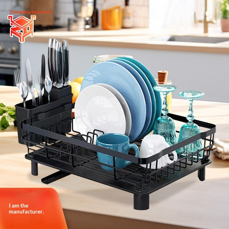 Rack de vaisselle de cuisine Multi-fonctionnel Bol et plaque Organisateur Utensile et Couverts Drainage R