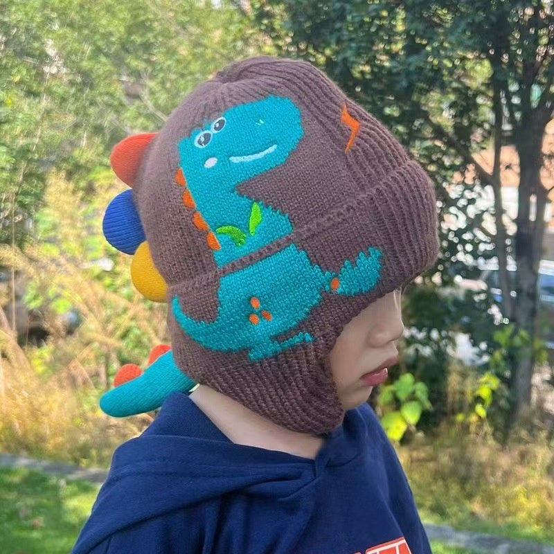 Chapeau chaud dinosaure mignon pour enfants