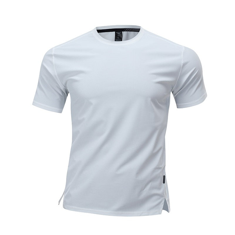 T-shirt en soie glacée à manches courtes pour hommes et femmes
