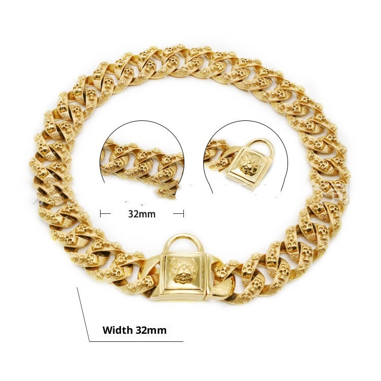 Collier de collier en acier inoxydable Crâne