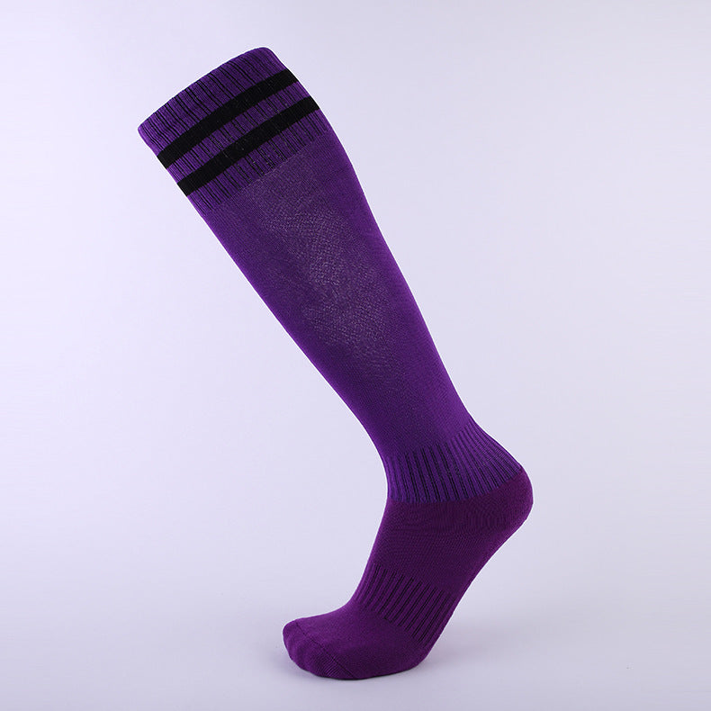 Chaussettes de sport à tube long Épaisseur Serviette sans glissade Fond Hommes Football Socks Sweat-