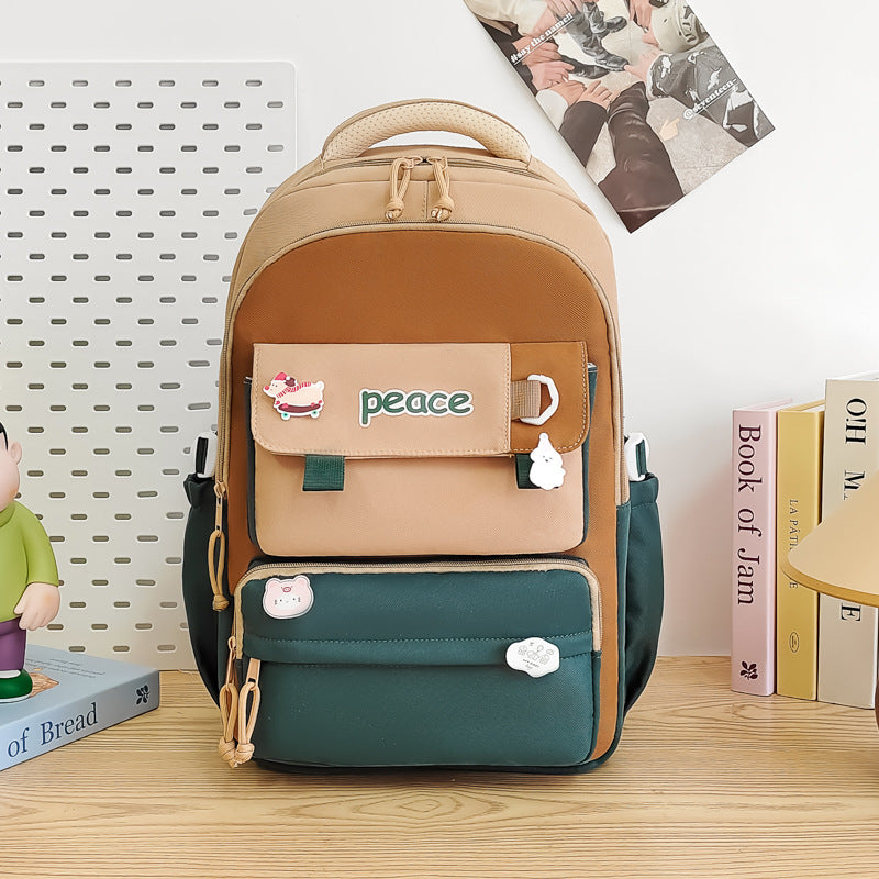 Sac d'école simple et léger de grande capacité pour femmes