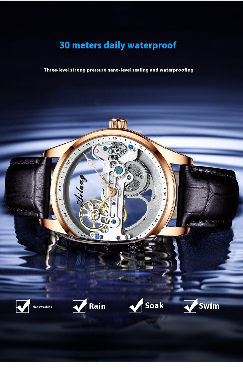 Cheveux de génération automatique de montres mécaniques Hollow