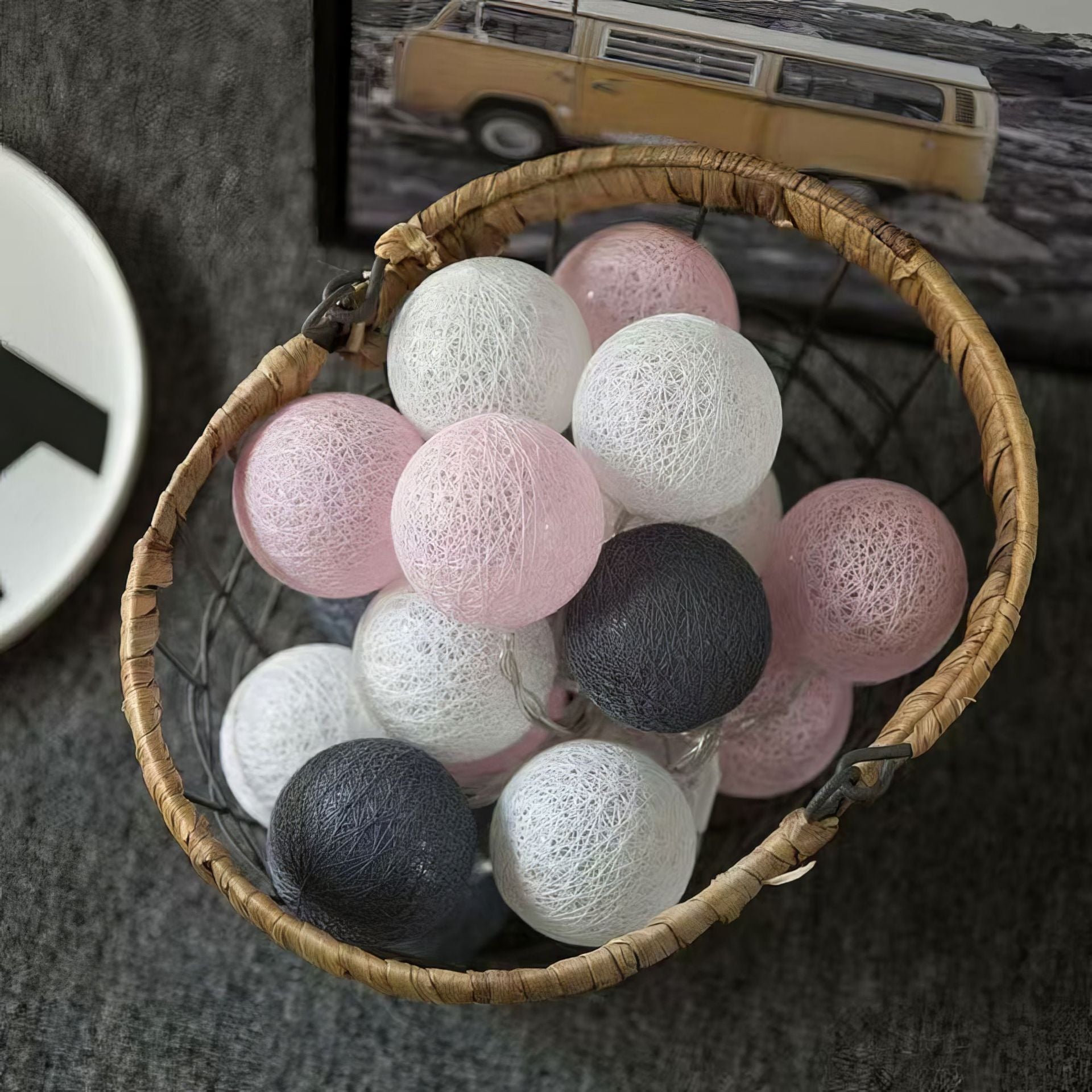 LED Cotton Ball String Lights