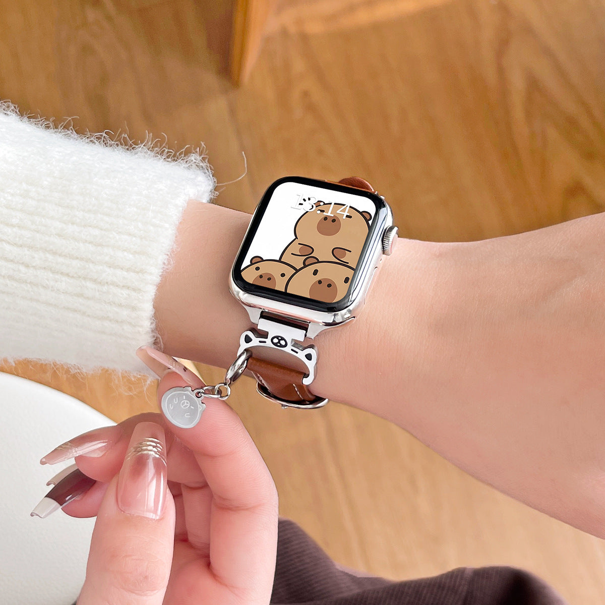 Bracelet de montre en cuir de microfibre