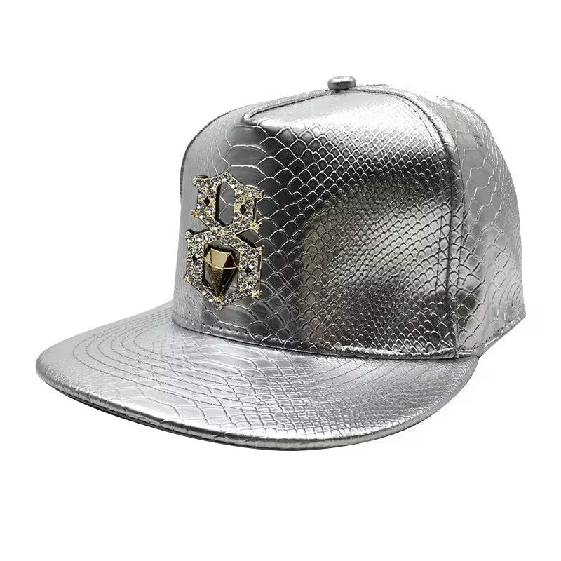 Casquette de baseball en cuir PU pour hommes