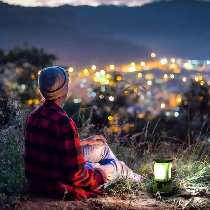 3 En 1 Camping Lantern avec 2 torches amovibles