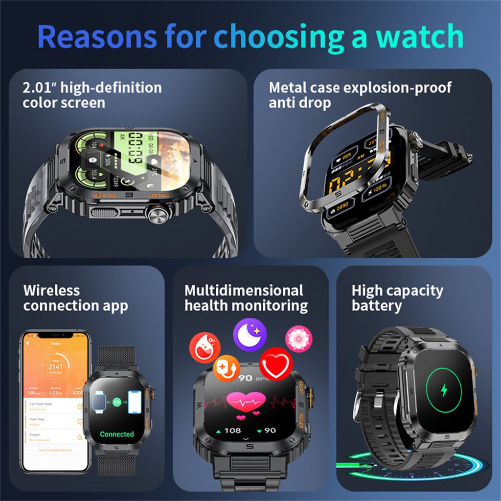 Multifonctionnel réveil étanche Grand cadran montre rappel intelligent