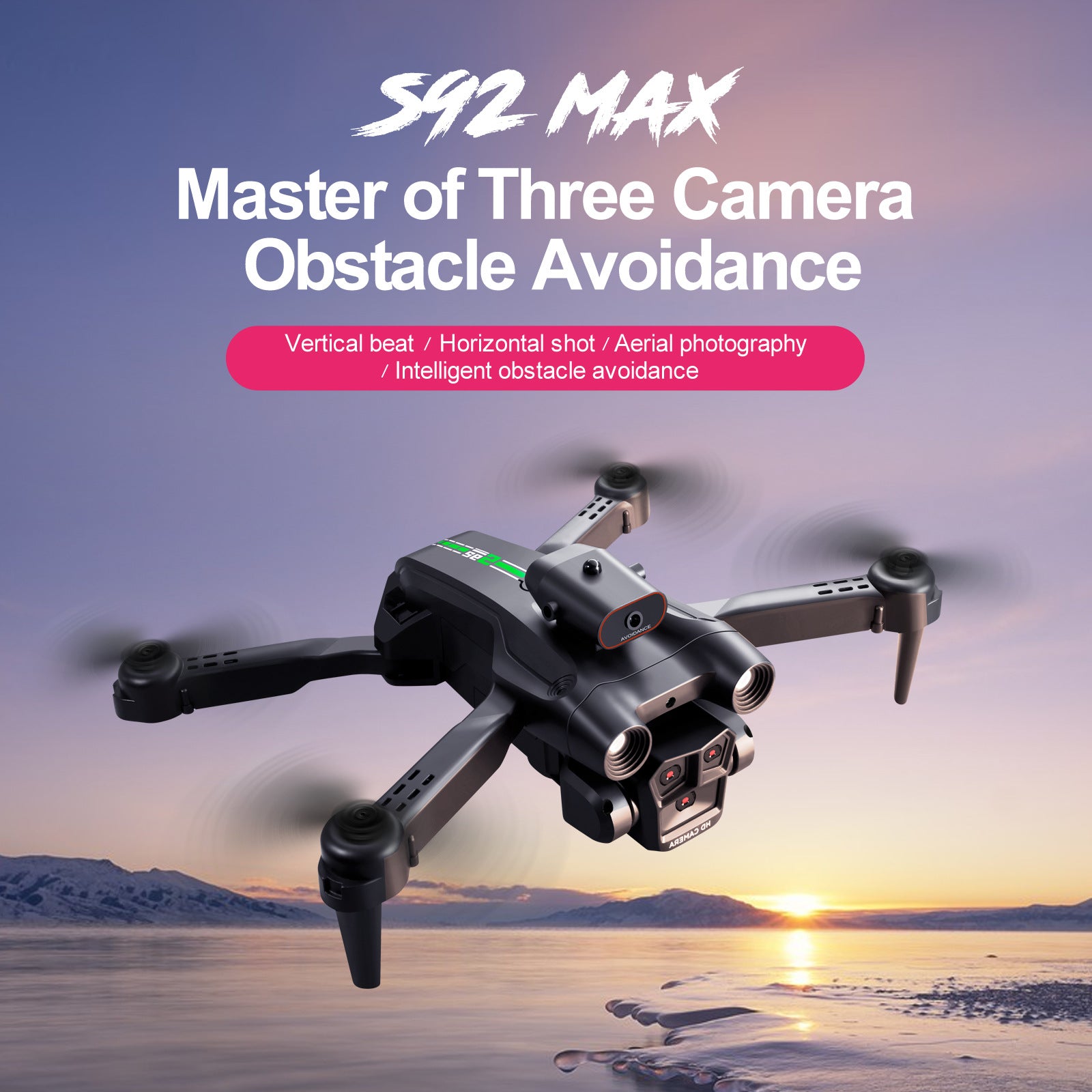 S92 Véhicule sans pilote télécommandé Double trois caméras Positionnement optique Quadco