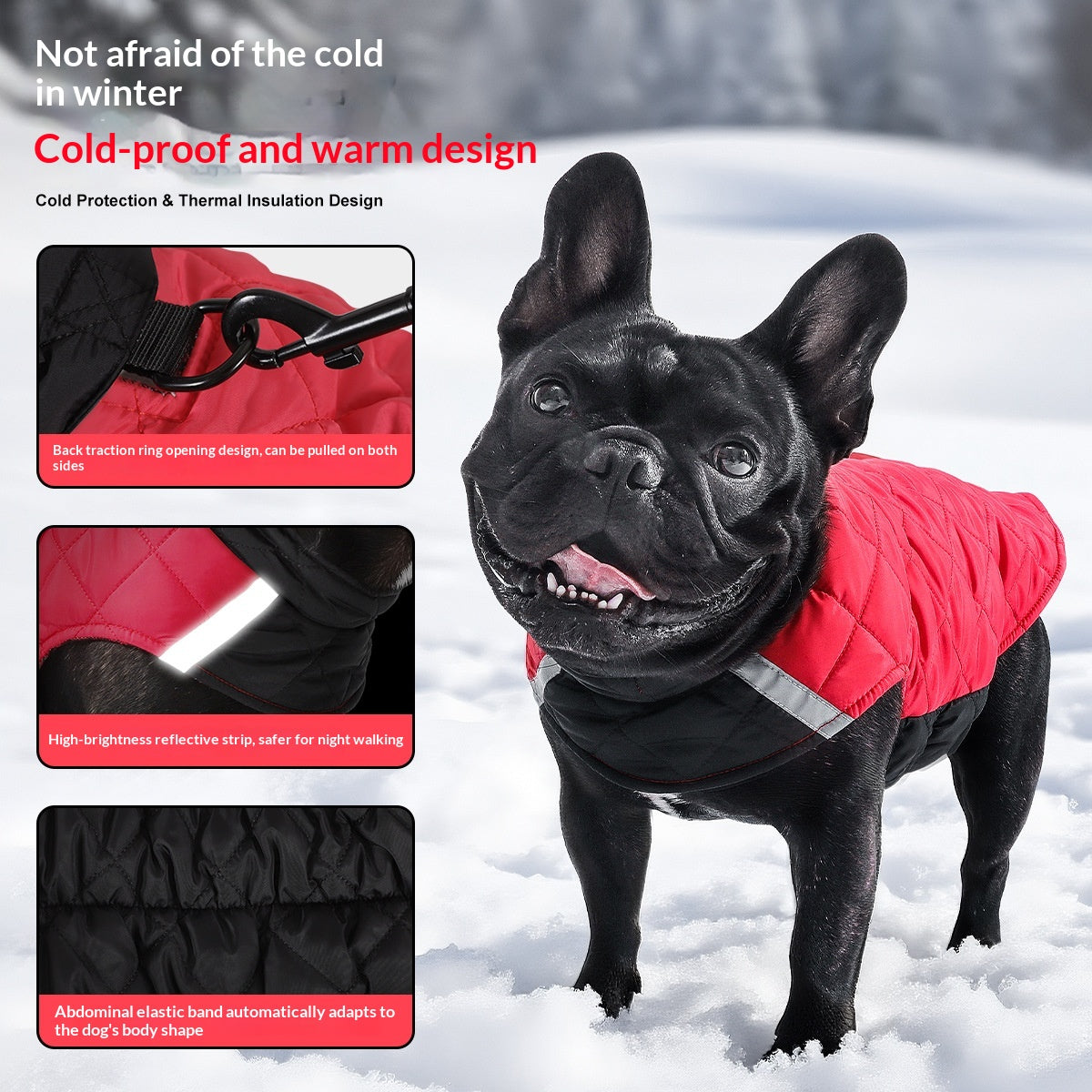 Vêtements de chien pour l'automneHiver Vêtements de chien à deux sides Reflective Plaid Dog Vest Pet Clot