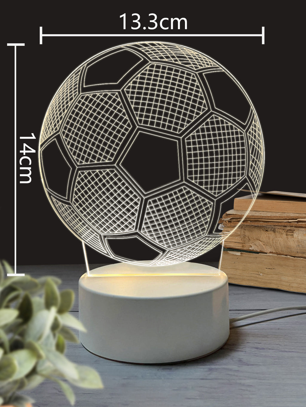 3Dd petite lampe de nuit LED lumière USB lumière ambiance lumineuse chambre
