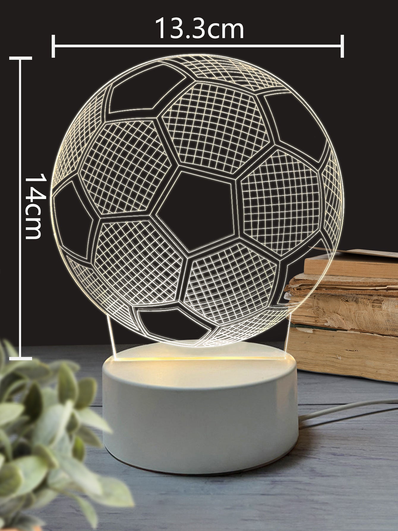 3Dd petite lampe de nuit LED lumière USB lumière ambiance lumineuse chambre