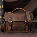 Crazy Horse Crossbody sac en cuir pour hommes