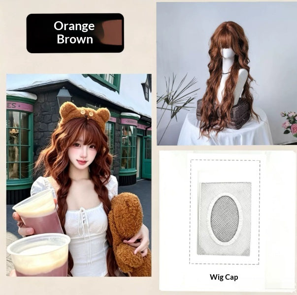Courroies longues naturelles orange-brun