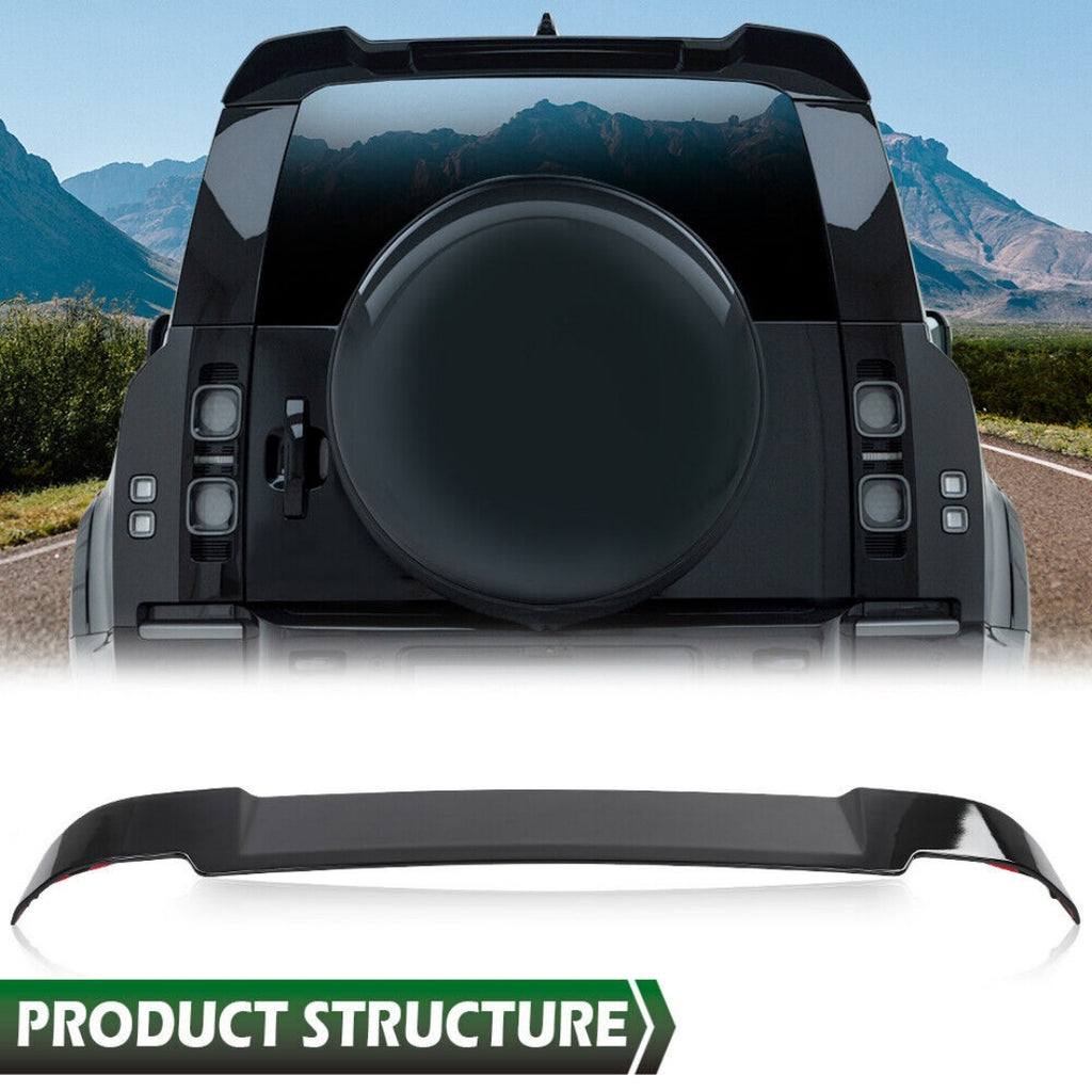 Pour 2020-2023 Land Rover Defender 110 Arrière Toit Spoiler Wing Glossy Black