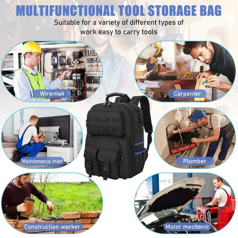 Sac à outils pour outils lourds Sac à outils électricien professionnel avec organisateur