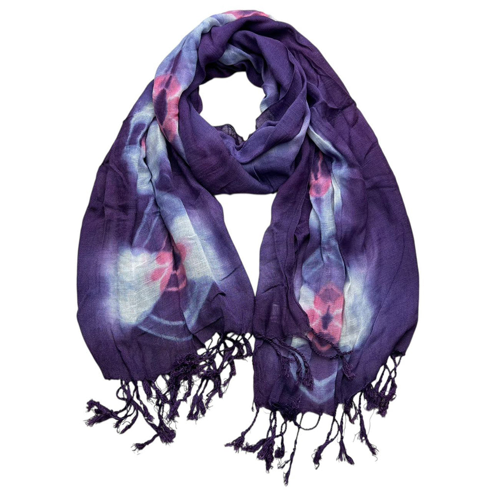 2pcs Lilac Purple Tassel Scarf