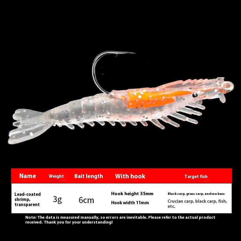 Lure Pack de Lure de Lure de Crevette Douce de Plomb