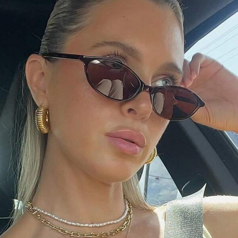 Lunettes de soleil Vintage Ovale style britannique