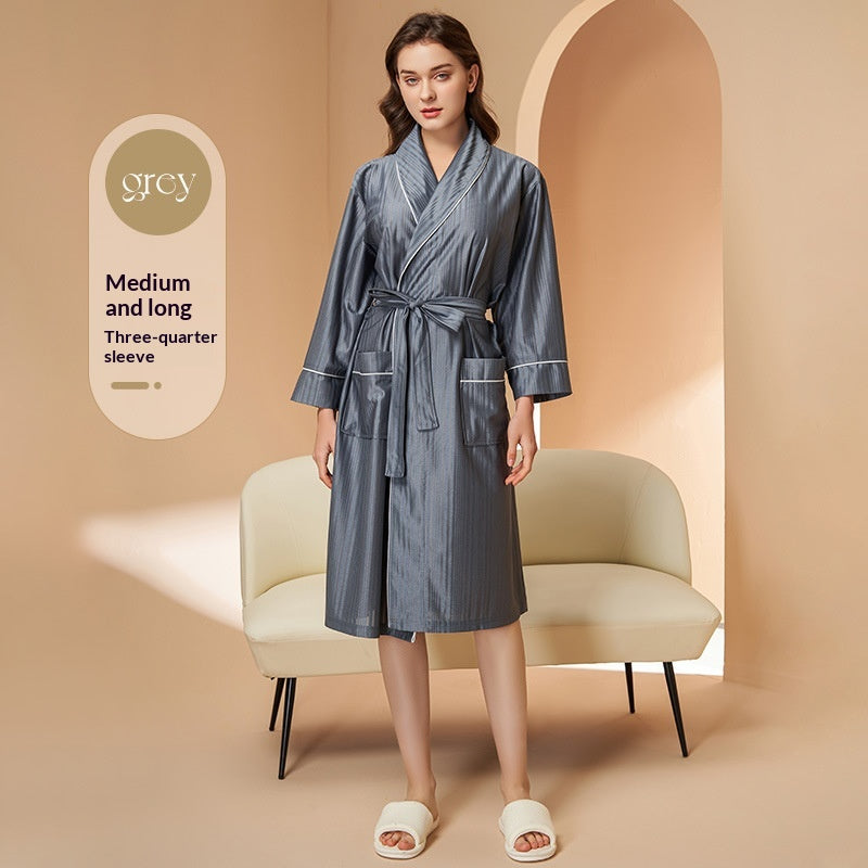 Robe de nuit absorbante Hommes couple mince-style peignoir