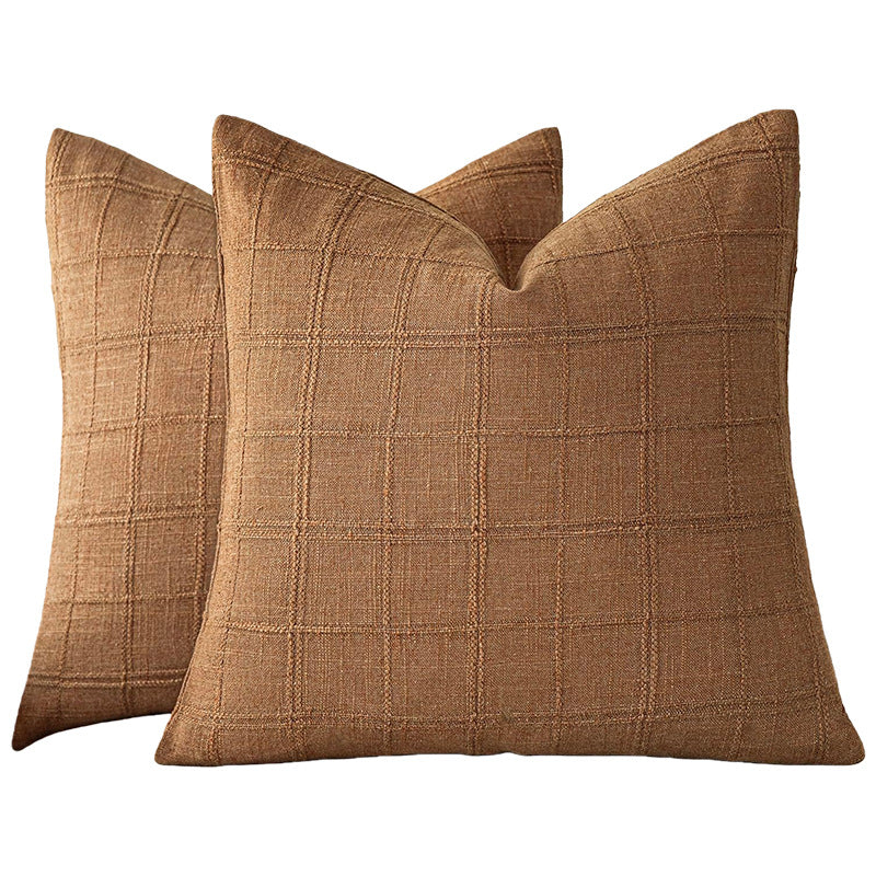 Coussins de canapé pour salon Chenille Plain en couleur solide