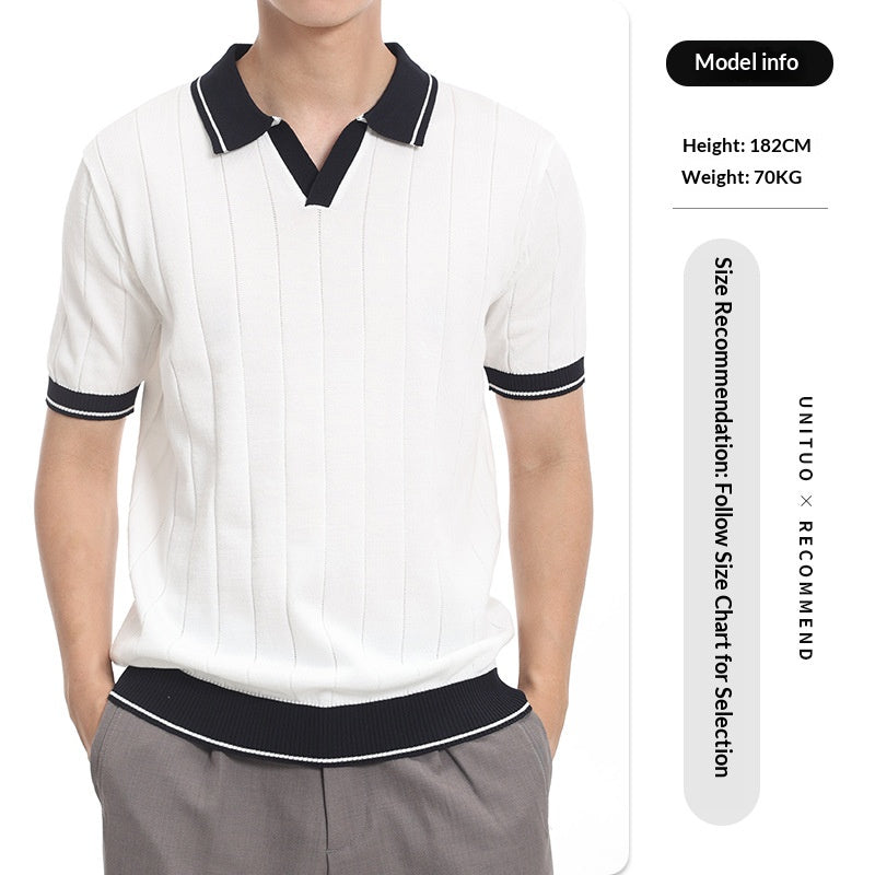 T-shirt casual V-Neck pour hommes T-shirt rapide Dry Paul