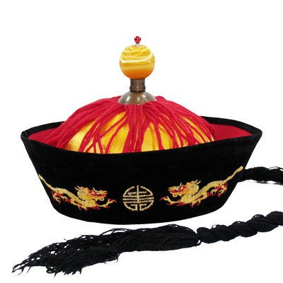 Danse noire Table Performance Chapeau Empereur Qianlong Chapeau