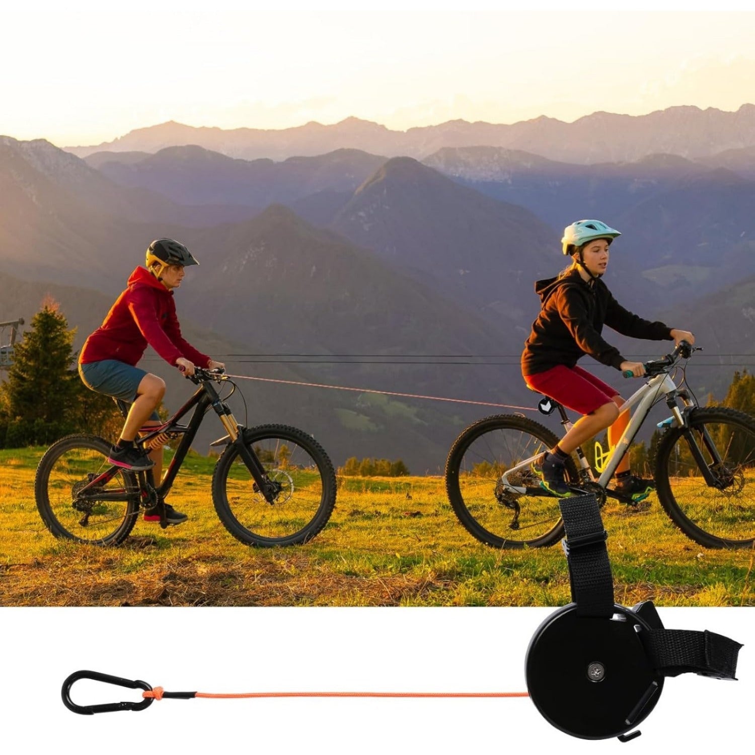 Câble de remorquage de vélo - Système de transport de vélo réglable