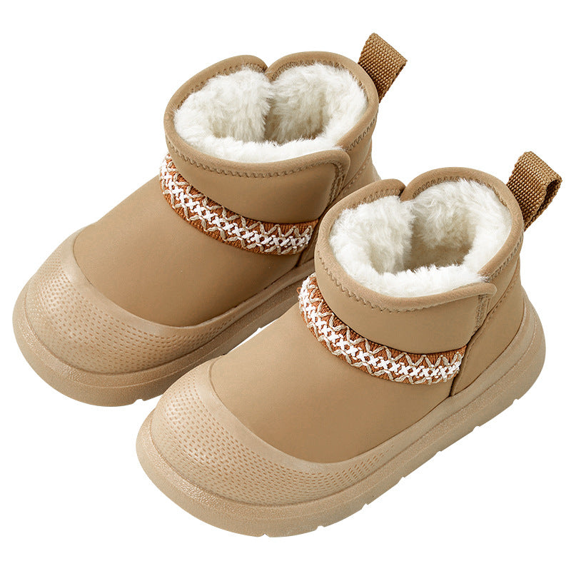 Bottes de neige pour enfants de style hiver extra-épaisseur pour les tout-petits